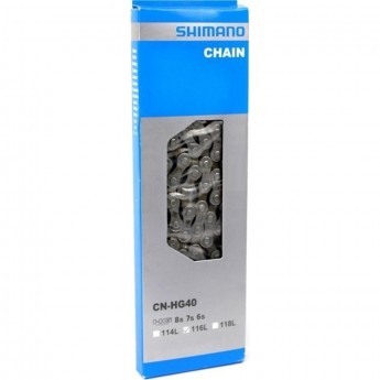 Цепь SHIMANO HG40, 6/7/8 скоростей, 114 звеньев, замок UG51