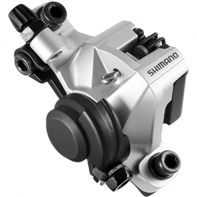 Калипер механический SHIMANO BR-M375, СЕРЕБ, ПЕР. ИЛИ ЗАДН., ПЛАСТ. КОЛ, POST M. EBRM375MPRS