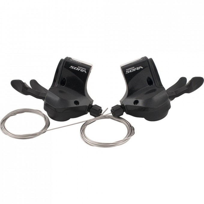 Шифтер SHIMANO SORA, 3500, ЛЕВ/ПР, 3X9СК, ТРОС.+ОПЛЕТКА ESL3500TPA