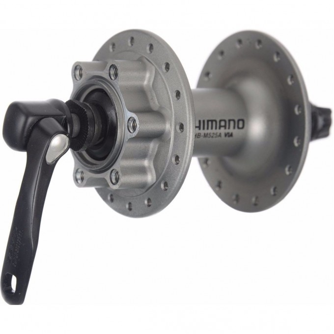 Втулка передняя SHIMANO DEORE M525A, 36 отверстий, QR, 6-болт, серебристый EHBM525AASS