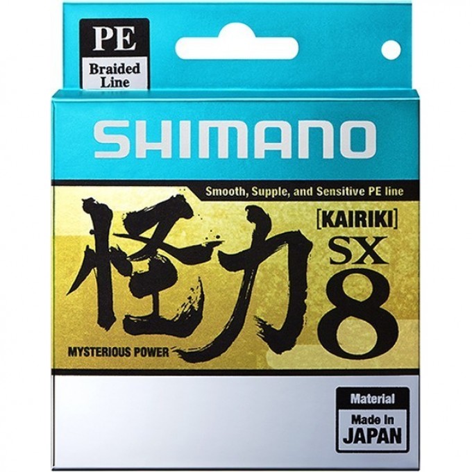 Леска плетёная SHIMANO KAIRIKI 8 PE 150 м разноцветная 0.100 мм 6.5 кг 59WPLA58R21