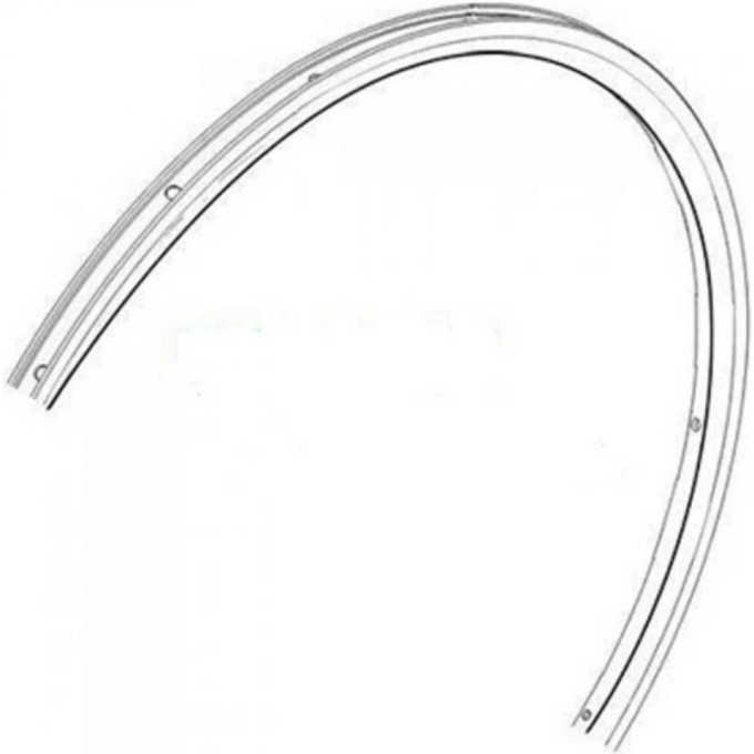 Обод SHIMANO для WH-R501/R501A, 24 отверстия, задний, черный EWHRIM2URDBC