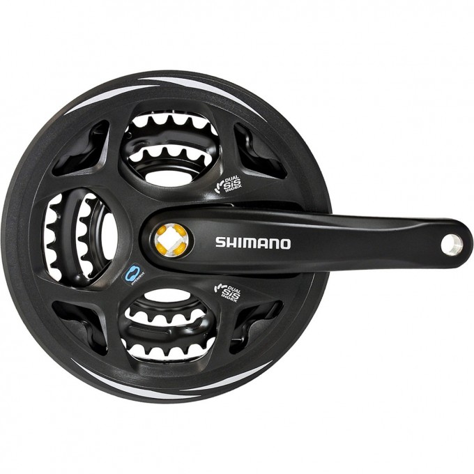 Система SHIMANO ALTUS, M311, 175 мм, квадрат, 42/32/22T, с защитой, черный EFCM311E222CL