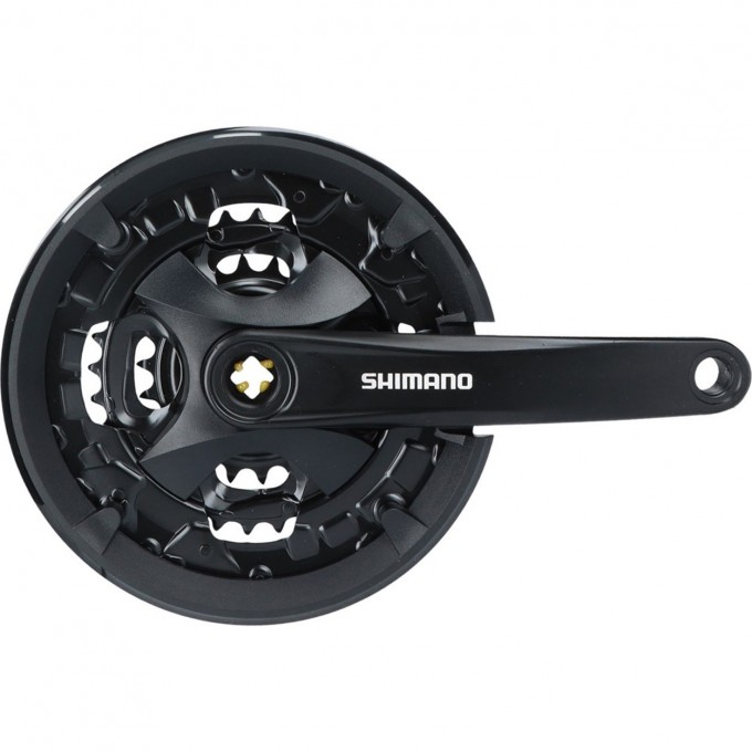 Система SHIMANO ALTUS MT101, 170 мм, 44/32/22T, под квадрат, с защитой, с болтами, черный, для 9 скоростей EFCMT101C422CLB