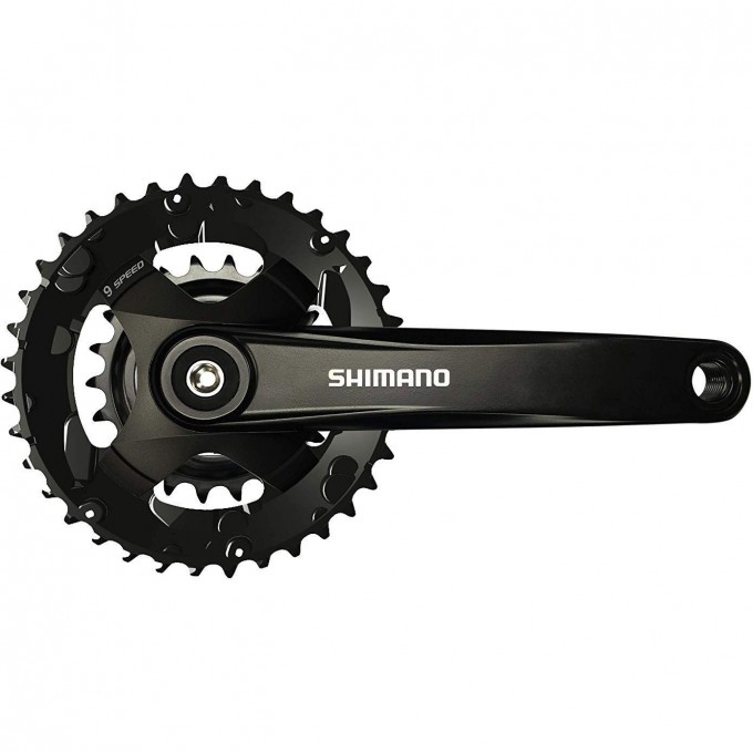 Система SHIMANO ALTUS, MT101, 175 мм, для 2X9 скоростей, квадрат, 36/22 черный EFCMT1012E62XL