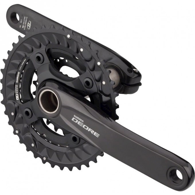 Система SHIMANO DEORE, M6000-3, 175 мм, интегрированный вал, 10 скоростей, 40/30/22T без каретки, черный EFCM6000EX002X