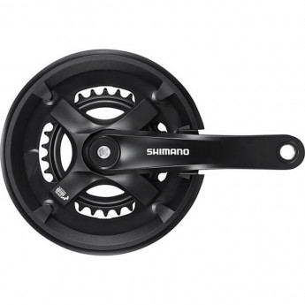 Система SHIMANO TY501, 175 мм, для 2X7/8 скоростей, квадрат, 46/30, с защитой от цепи