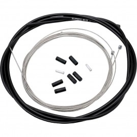 Трос и оплетка переключателя SHIMANO SP40, оплетка 1700 мм черная, трос 1.2X2100 мм нержавейка, 2 штуки, Y60098501