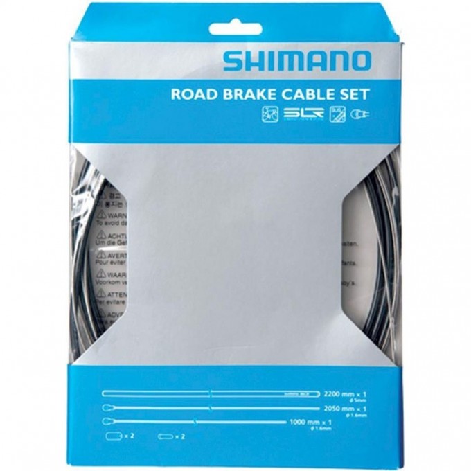 Трос и оплетка тормоза SHIMANO шоссе, трос 1000 мм/2050 мм нержавейка, Y80098019