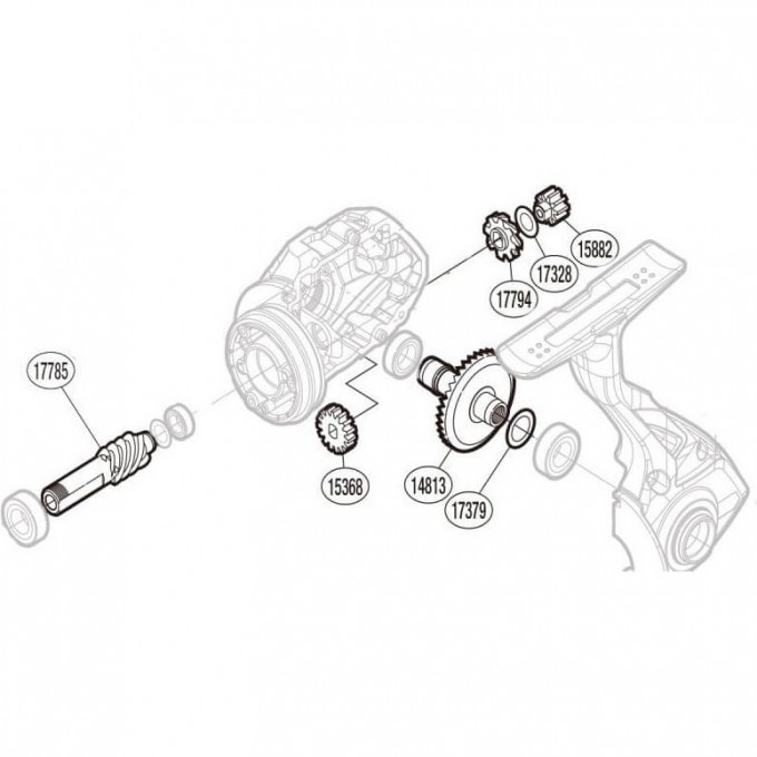 Запчасть для катушки SHIMANO GEAR SET набор шестеронок главной пары PK0391