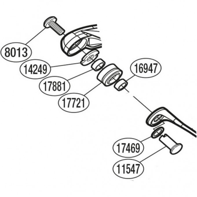 Запчасть для катушки SHIMANO LINE ROLLER SET набор ролика лескоукладывателя PK0400